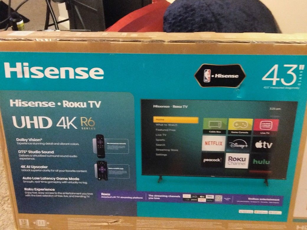 Brand New 43 Inch Hisense Roku TV