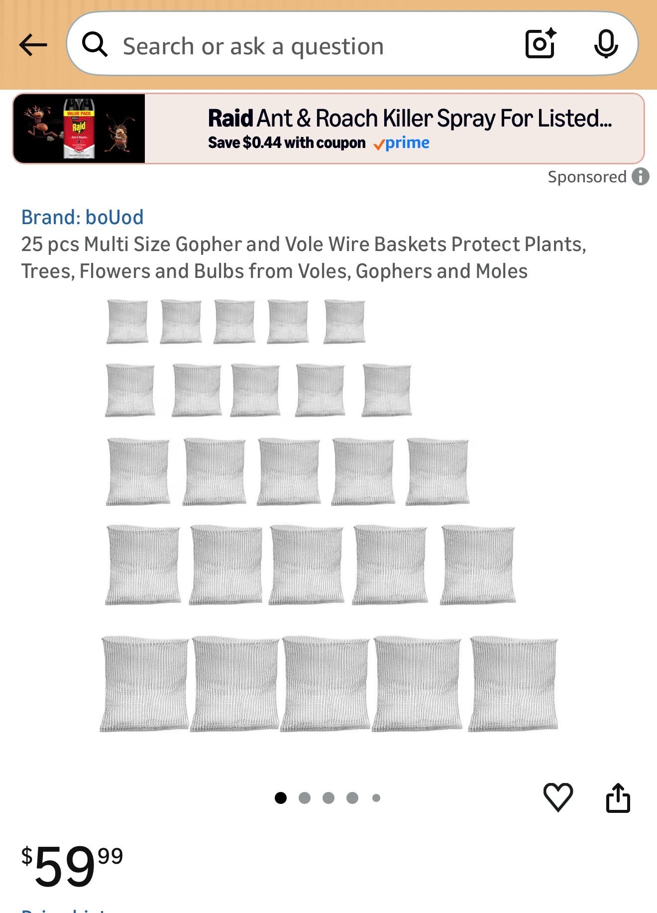25 pcs Multi Size Gopher and Vole Wire Baskets Protect Plants, Trees, Flowers and Bulbs from Voles, Gophers and Moles