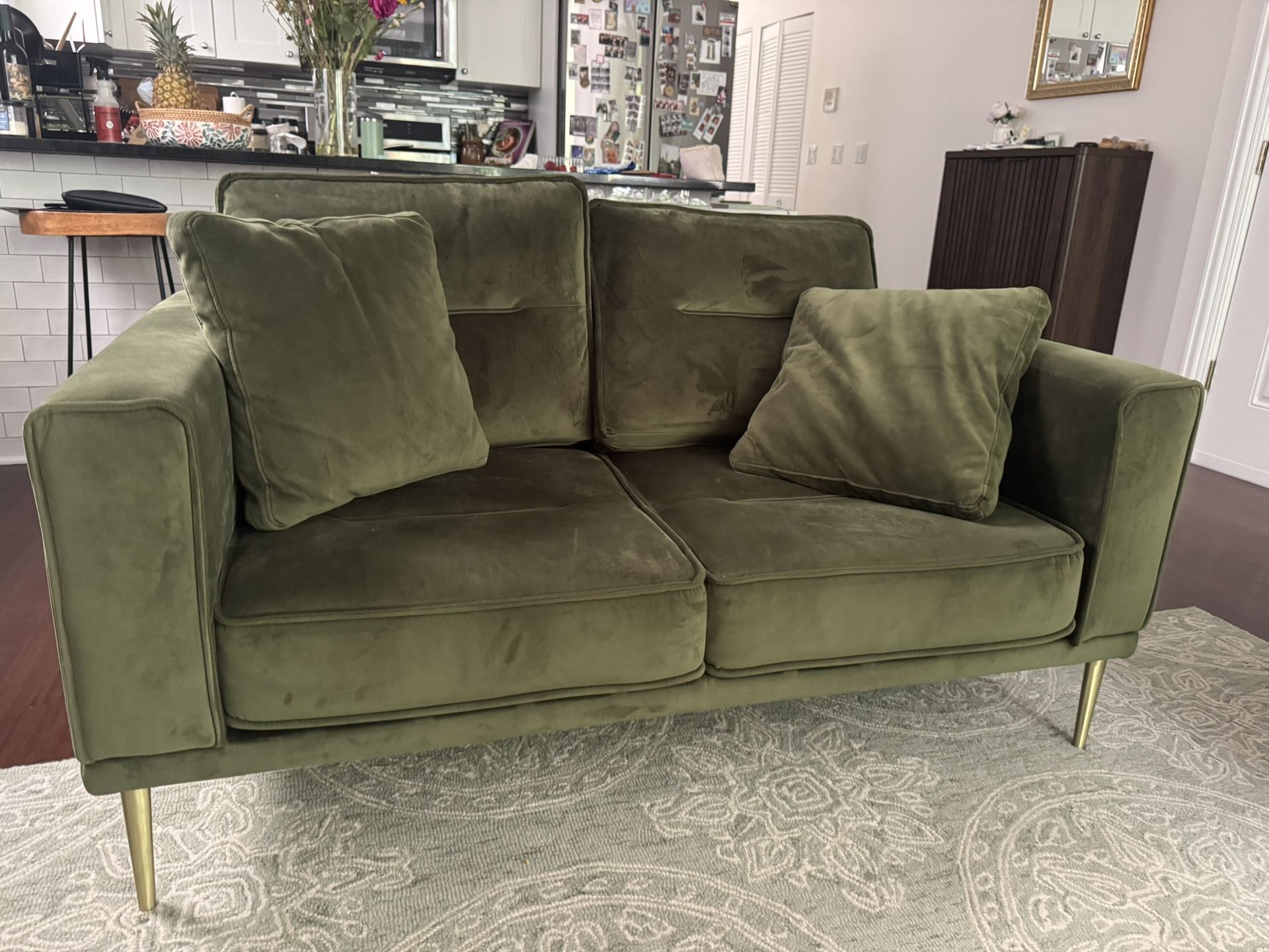 Green Velvet Couch