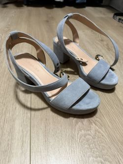 Coach Women’s Heels Light Blue Suede Size 7