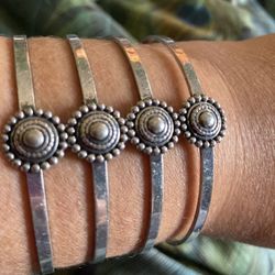 Silver bracelet cuff