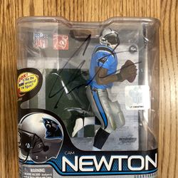 MCFARLANE NFL 29 CAM NEWTON COLLECTOR LEVEL  #15/3000 Signed Authentic By SGC