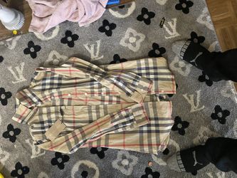 Girls Long Sleeve Burberry Brit Shirt