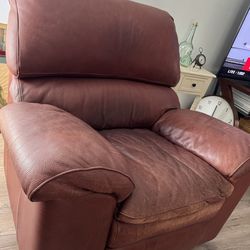 Recliner - Comfortable Brown Leather