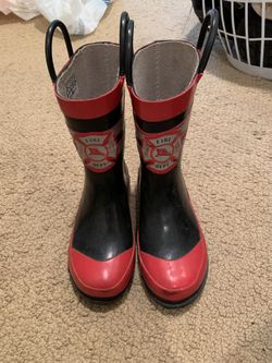 Fireman rain boots