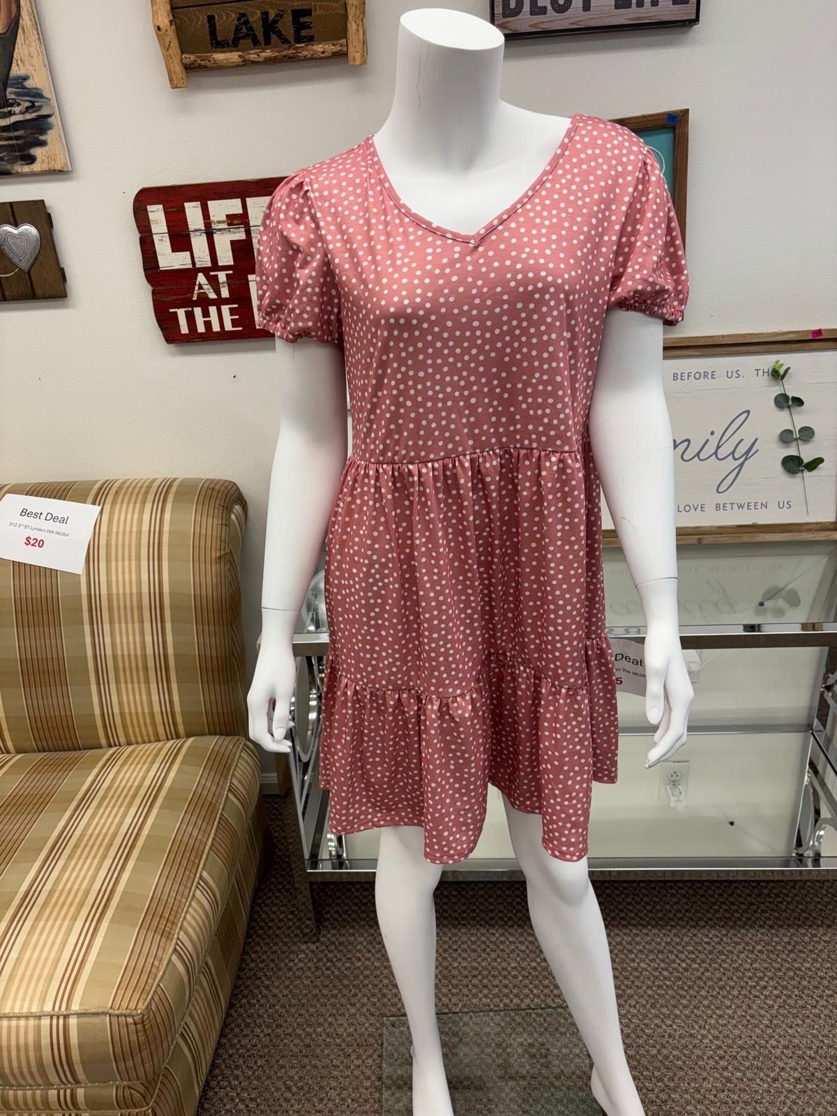 Pink polka dress