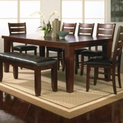 Crown Mark Bardstown 8 Piece Dining Set in Espresso