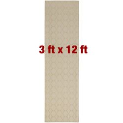 Sparta 3 ft. x 12 ft. Tan Runner Rug