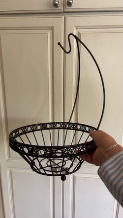 Fruit and banana holder basket black
