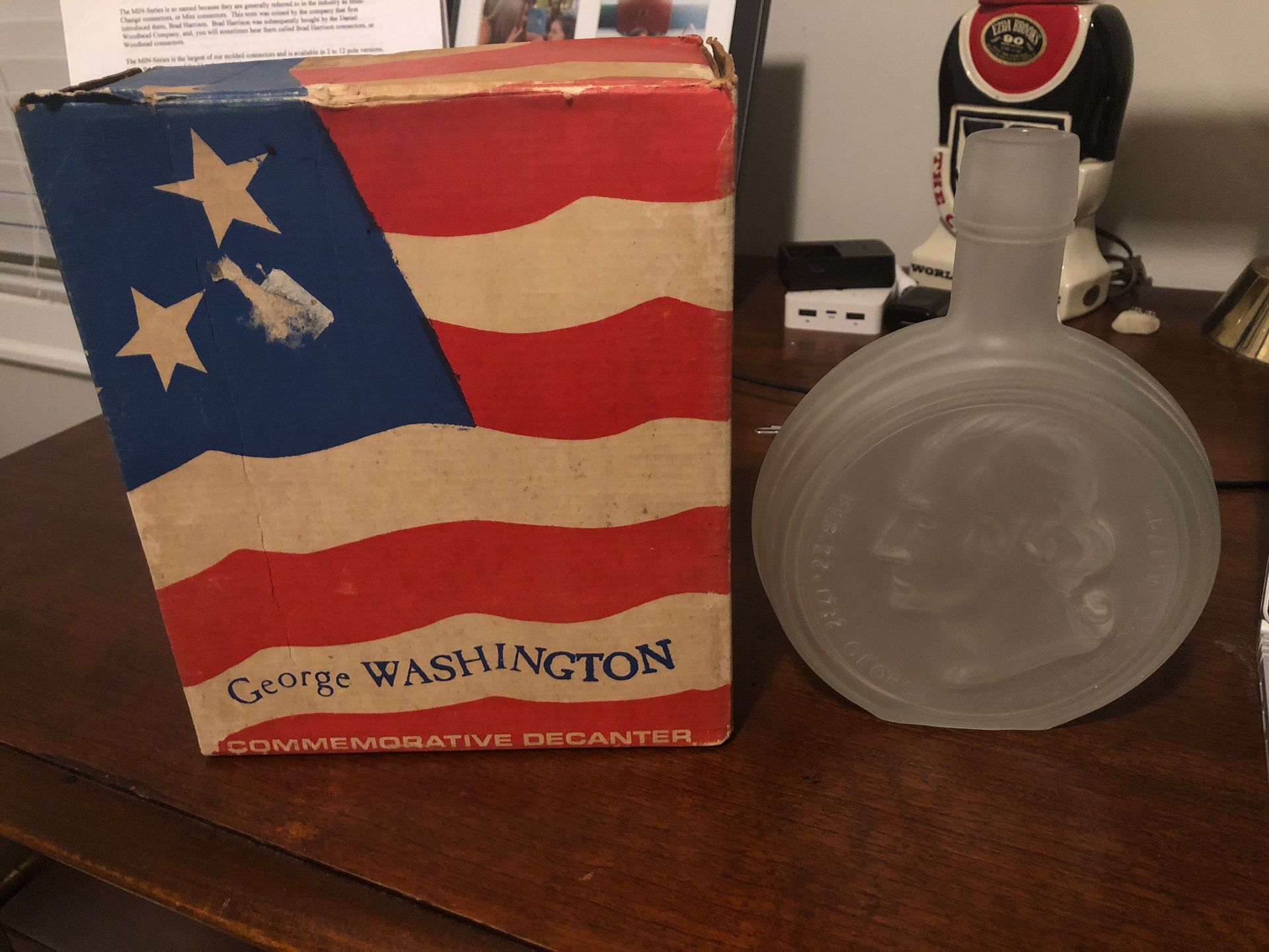 George Washington Commemorative Decanter by Wheaton Glass Company