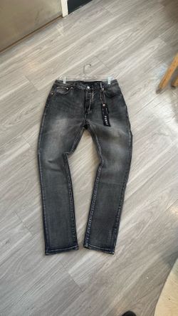 Grey purple jeans