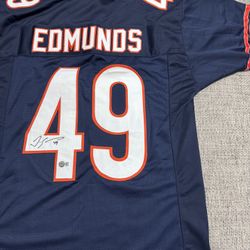 Tremaine Edmunds Signed Autograph Custom Jersey - Beckett Coa - Chicago Bears