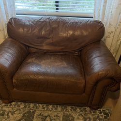 Large Real Leather Chair