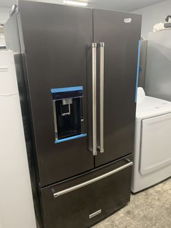 Kitchen aid French door in dark stainless