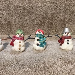 Hallmark lot of 4 Jan Karon Sniwman Christmas ornament