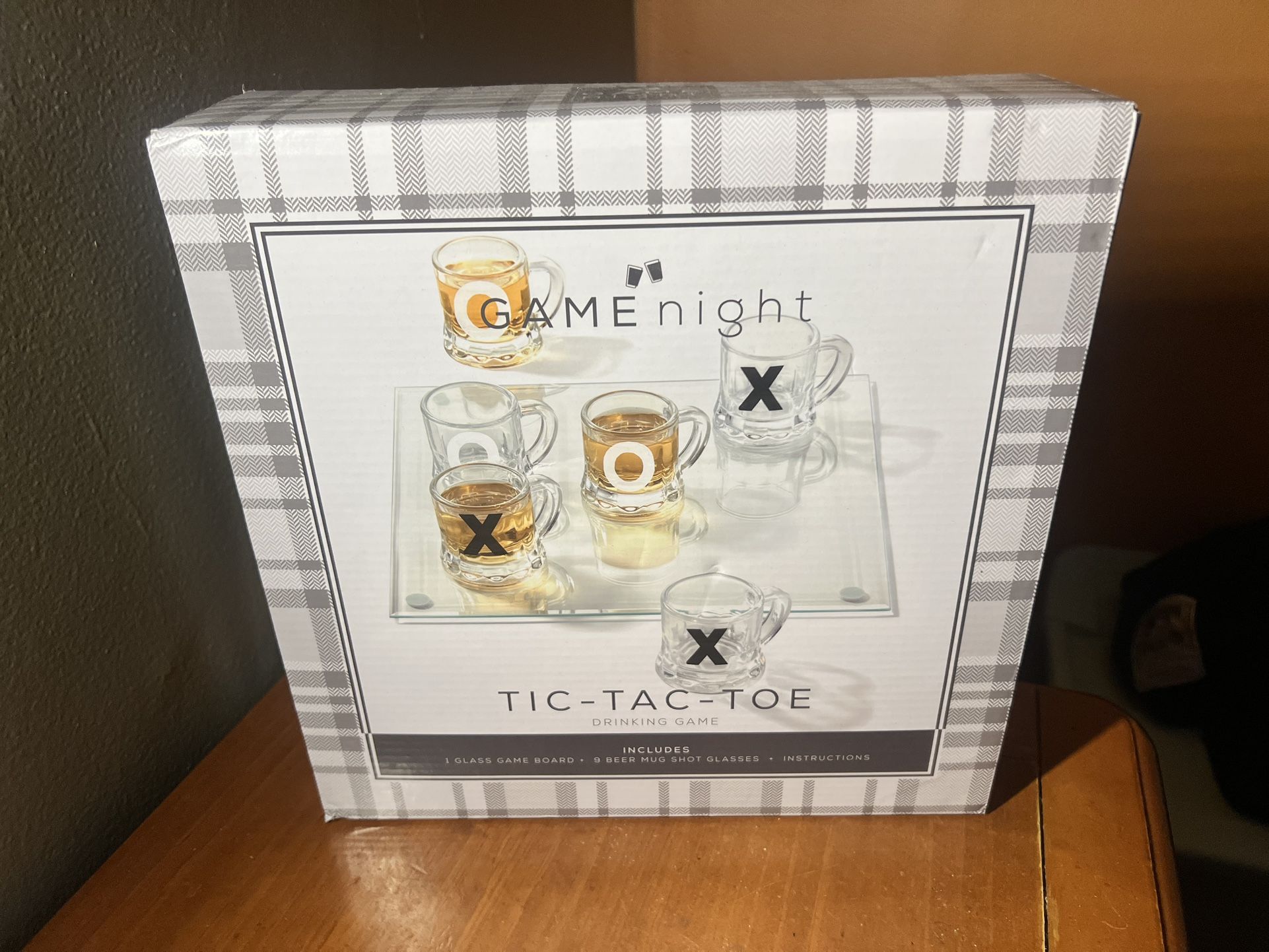 Tic Tac Toe Game Night Shot Glasses