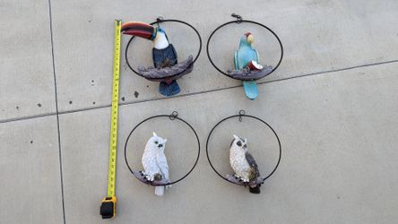 Garden Sculptures and Statues Parrot Owl Toucan $30 EACH