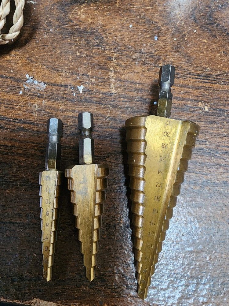 Step Drill Bit Set 3 Pieces