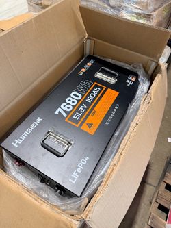 HumsiENK 48V 150Ah Golf Cart Battery, 7.68kWh Extended Range Lithium Battery with 200A BMS, EV Blade Cells, Bluetooth, IronGuard Casing, 60+ Mile Powe