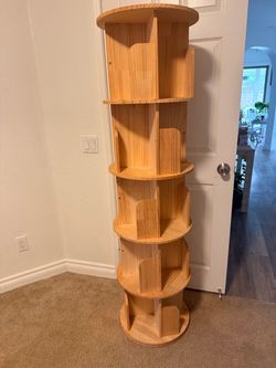 Rotating 5 tier bookshelf