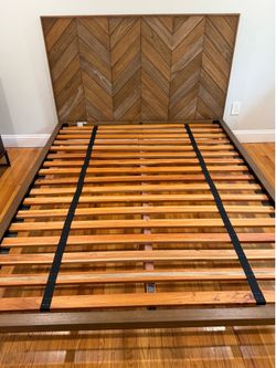 Crate & Barrel Queen Bed Frame & Headboard