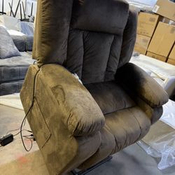 42”W Oversized Dual Motor Power Lift Recliner for Elderly with Massage Recliner Chair ,  Infinite Position Electric Lift Recliner with Adjustable Head