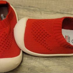 Baby Kids Red Slip-On Shoes

