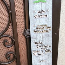 Custom Made Freestanding Door Xmas Sign (  4x5.5) 
