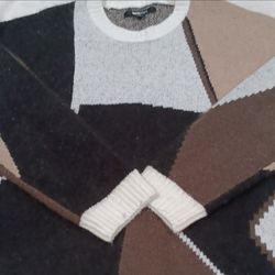 Nova Men Color Block Knit Sweater Size M