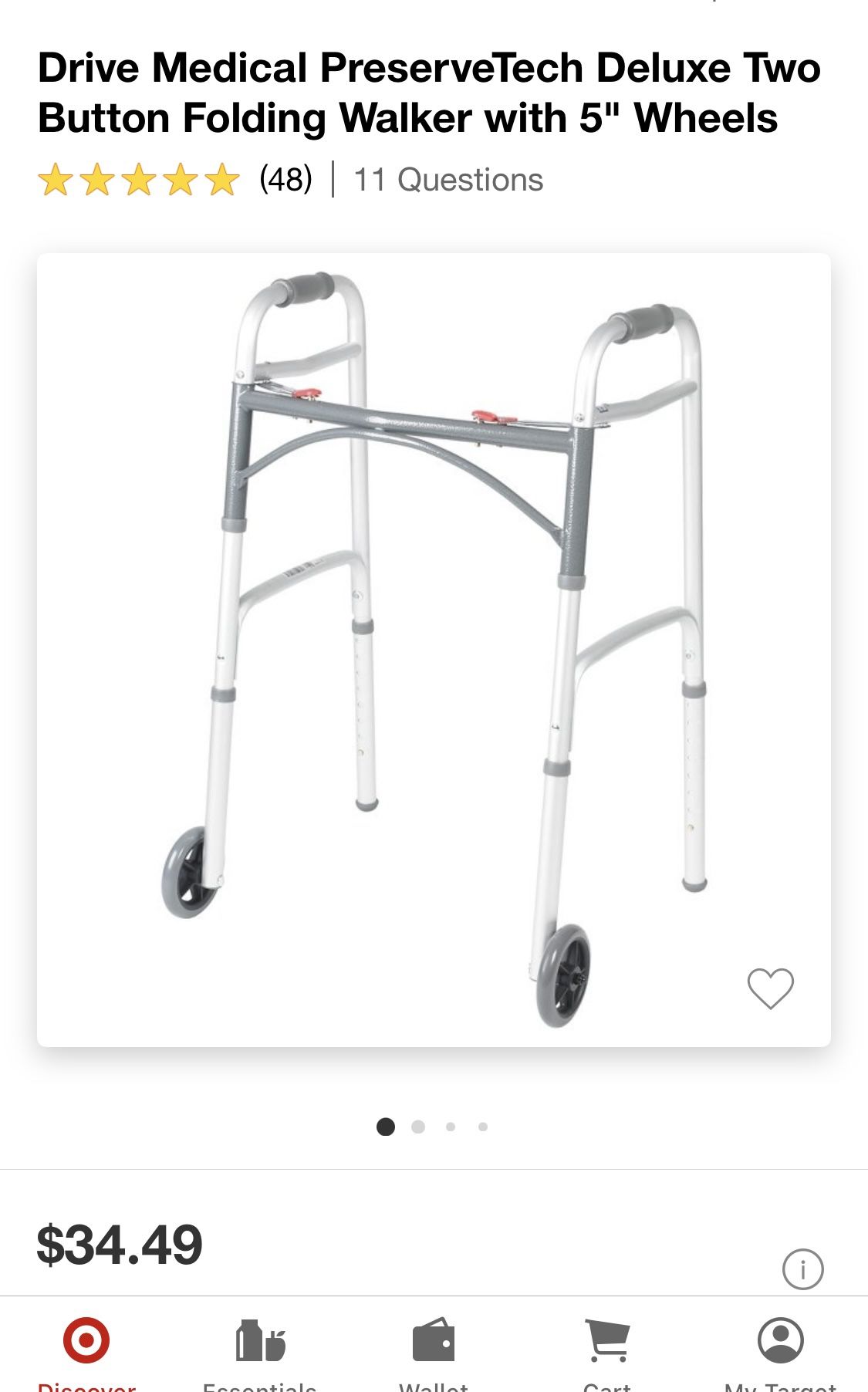 Folding Walker Adjustable