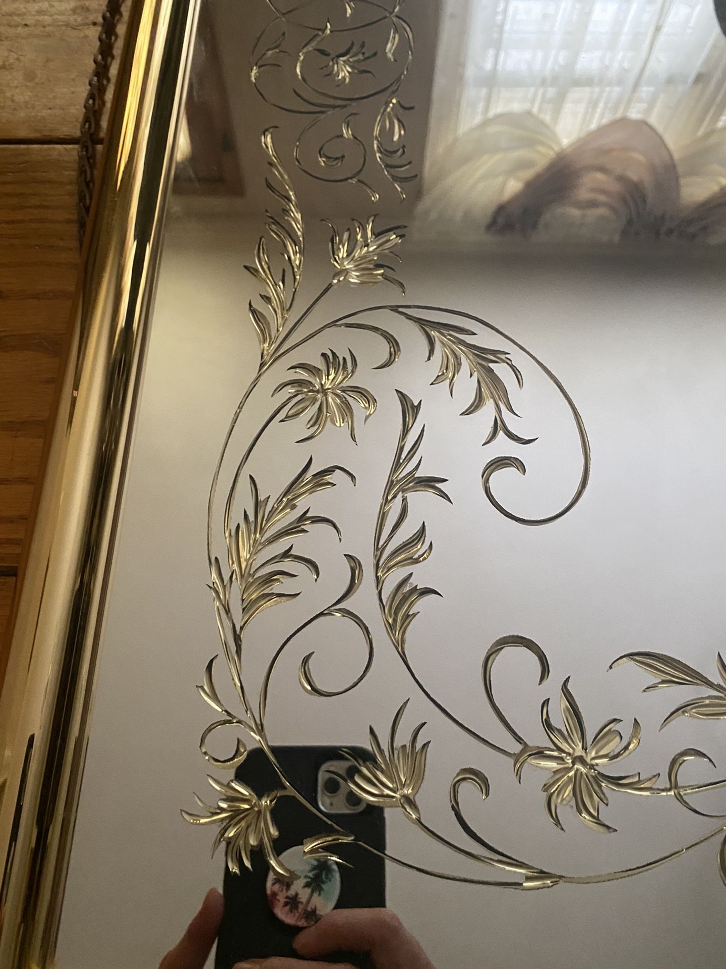 mirror antique 42 x 32 frame