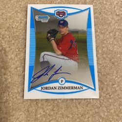 2006 Bowman Chrome Jordan Zimmerman Certified Autograph Rookie Card