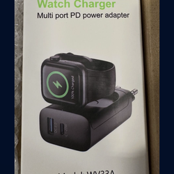 Power Adapter with Built in Wireless Watch Charger