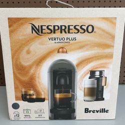 NEW! Nespresso VertuoPlus Bundle by Breville with Aeroccino3 - SEALED