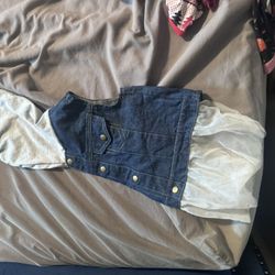 Dog Jean Jacket Tutu