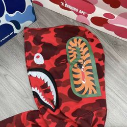 Red bape hoodie(SHIPPING ONLY)