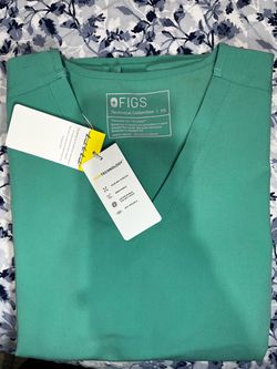 FIGS Teal/Green Scrub XS Top - NWT