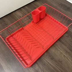 Red Dish Drying Rack
