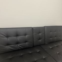 Black Long Sofa