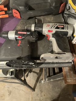 Used Craftsman Drills and Light With One Battery