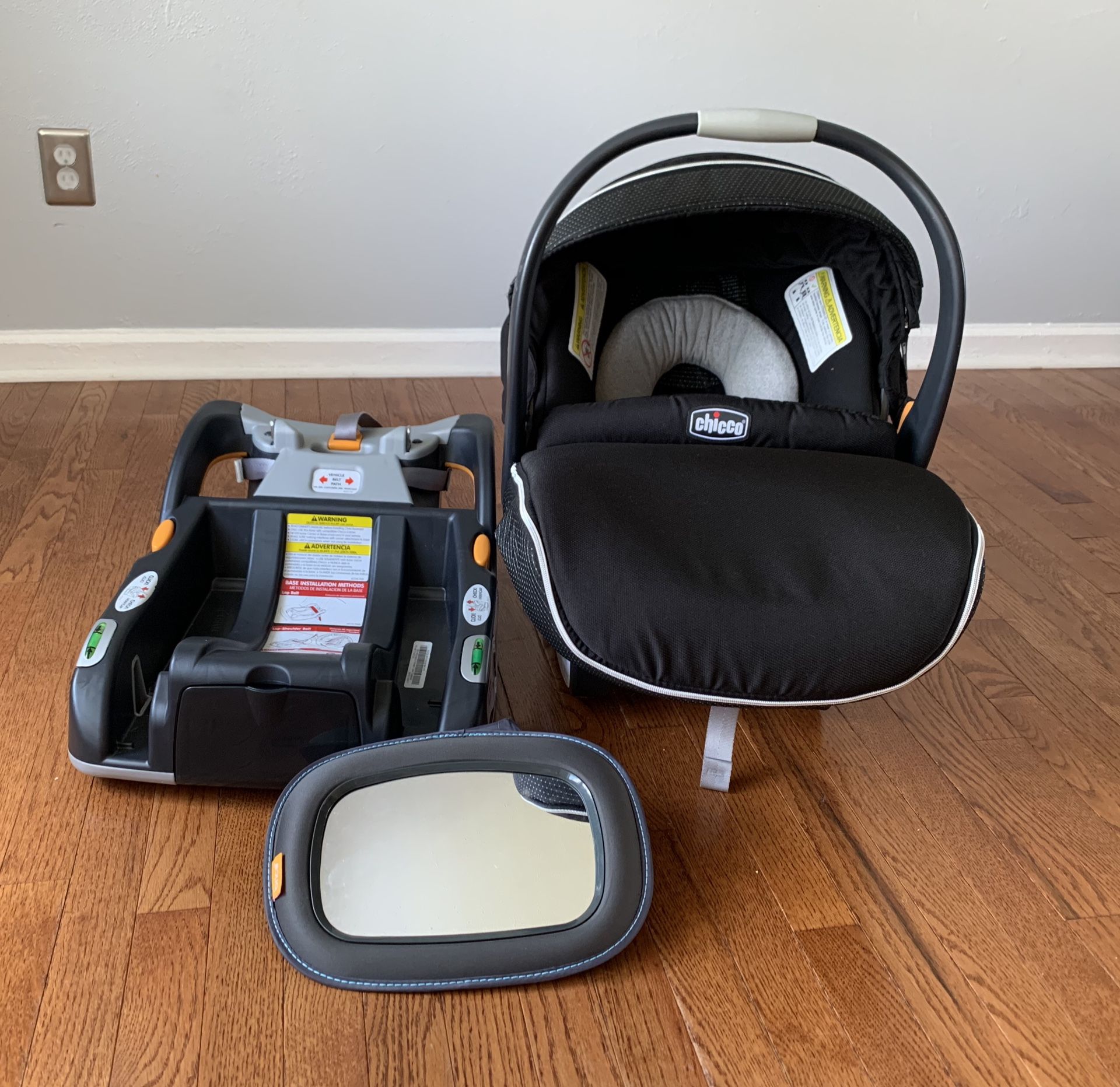 Chicco KeyFit 30 Car Seat with Base Adapter & Mirror