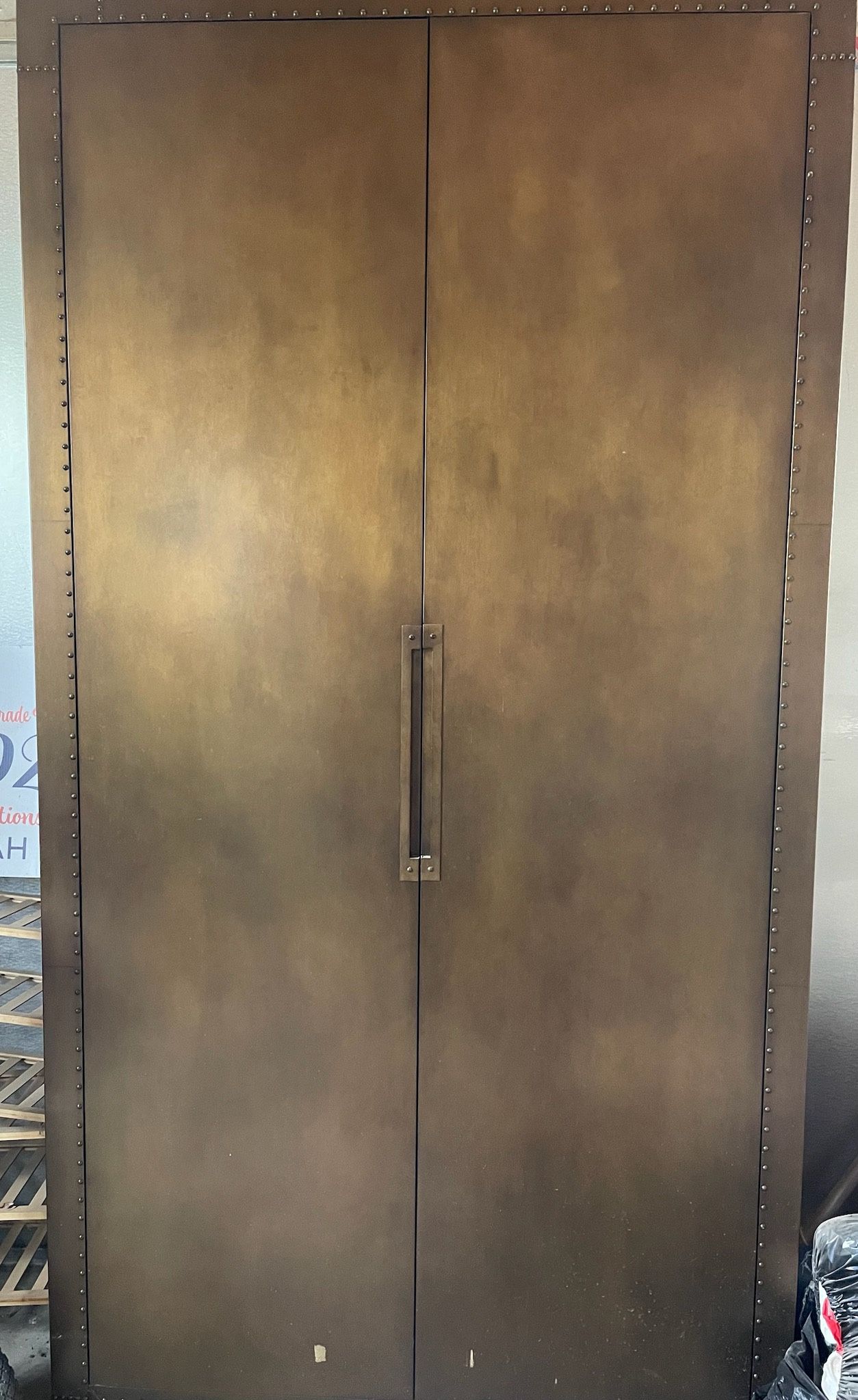 RH / Restoration Hardware Brass Cabinet