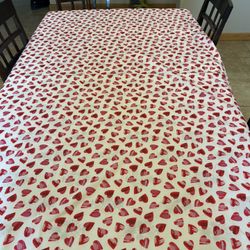 Valentines Day Heart Tablecloth 