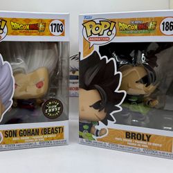 Dragon Ball - Broly & Gohan GITD Chase Funko POP! 2 POP Bundle