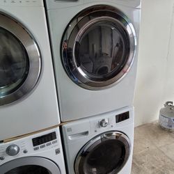 Kenmore Front Loading Washer And Stackable Dryer Set With Steam 