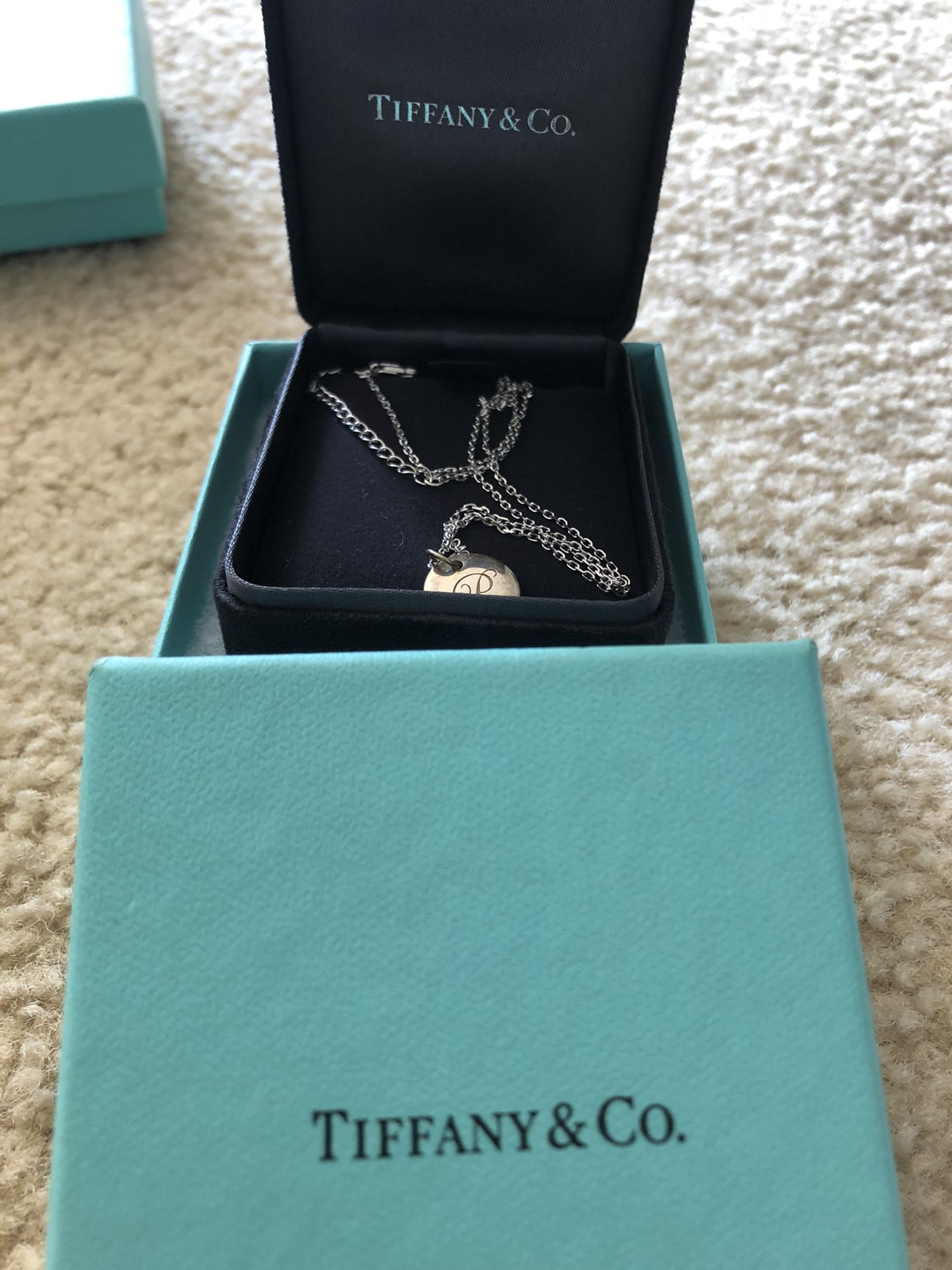 Tiffany & Co. Sterling Silver Monogram necklace