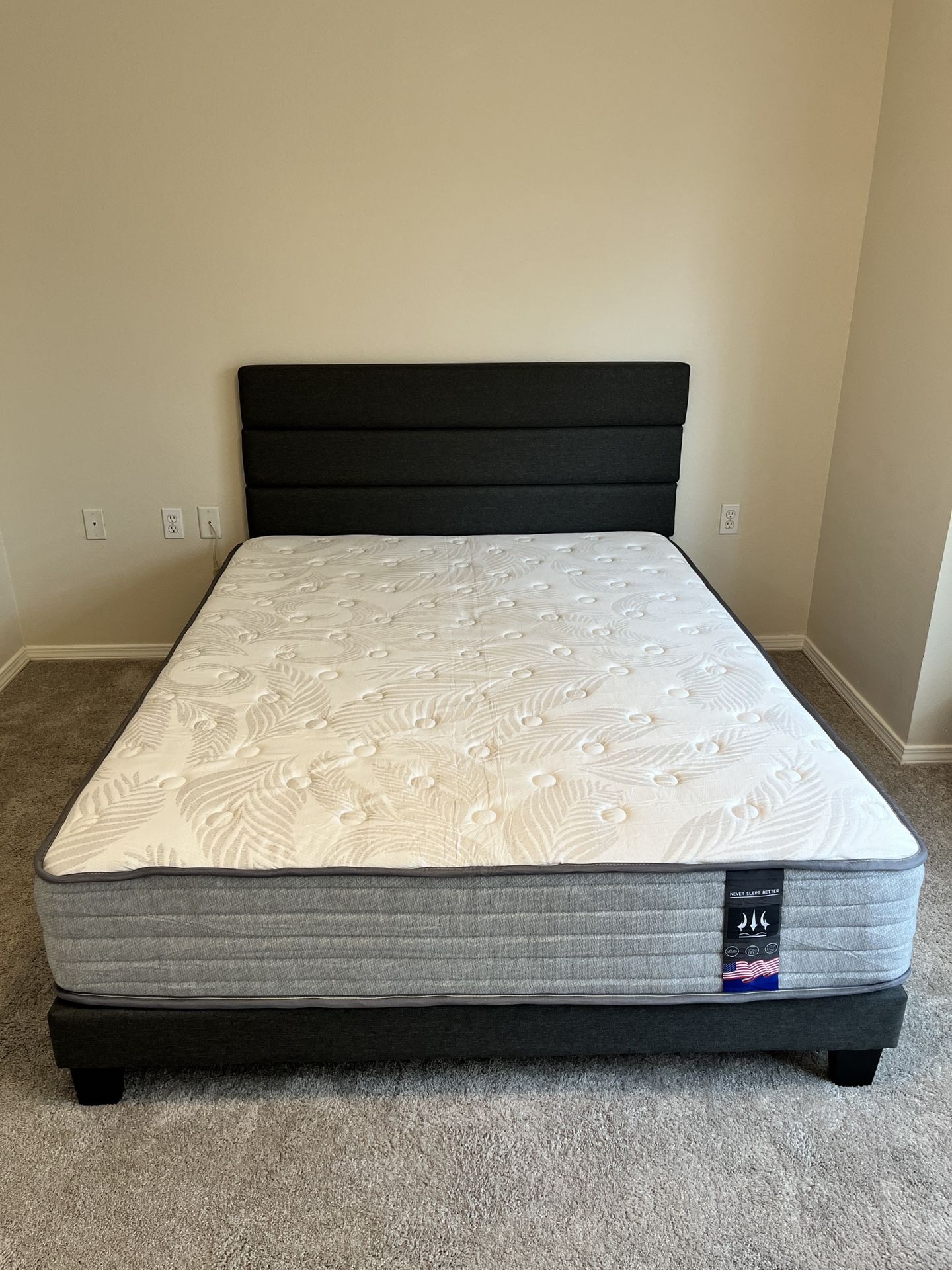 ποΈ Full Size Bed Frame with Mattress - (negotiable)