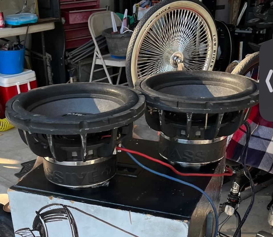 Subwoofer Set Up, 2 12” Subwoofers And Amp