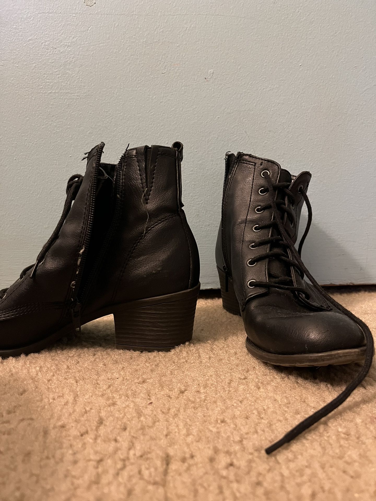 Leather Black Boots