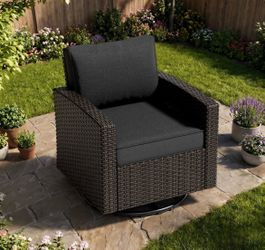 Pieces Patio Swivel Chairs ,Outdoor Wicker Rattan Rocking Chair